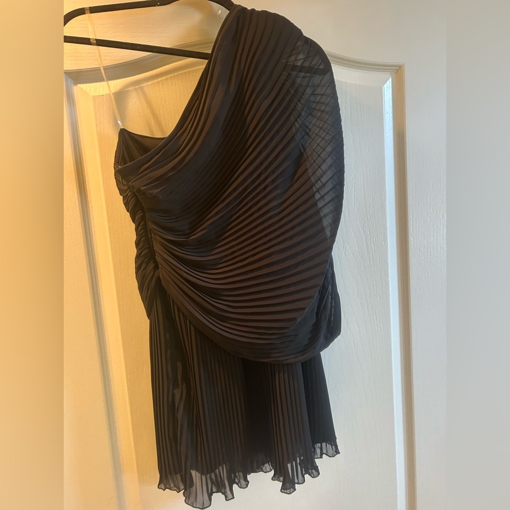 Karlie Black Mini Pleated Dress